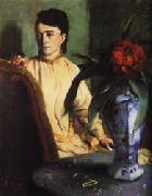 Edgar Degas Woman with Porcelain Vase France oil painting artist
